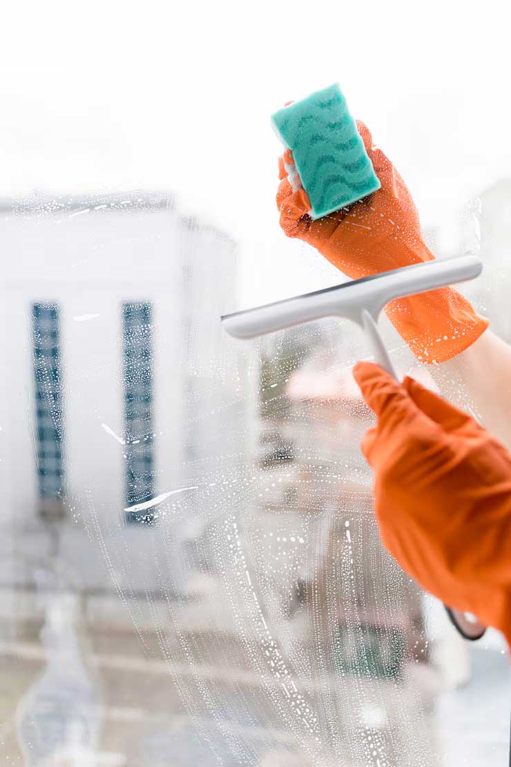 interior and exterior window cleaning